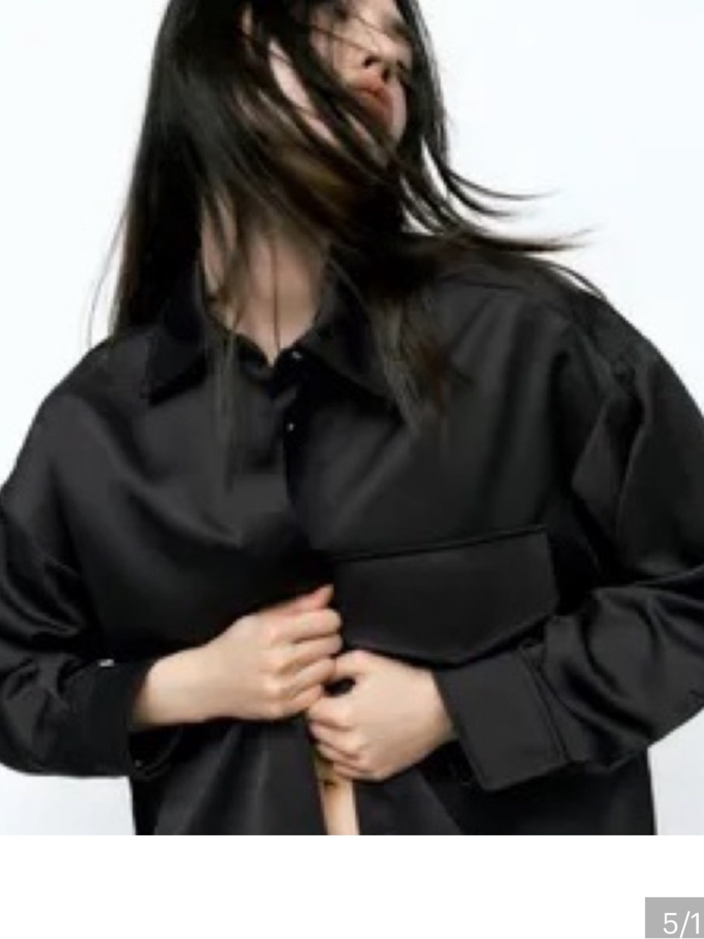 Zara NWT OVERSIZED SATIN EFFECT OVERSHIRT 7385/904